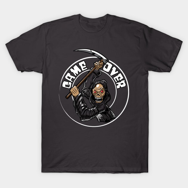 Grim Reaper Game Over T-Shirt by eShirtLabs